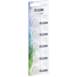 Menor preço em Bateria Pilha Elgin Moeda Lítio 3V Cartela C/5 Un CR1620 - Elgin