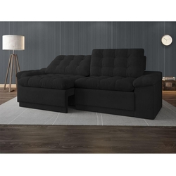 Sofá 4 Lugares Net Confort Assento Retrátil e Reclinável Preto 2,20m (L) é boa?