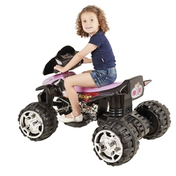 Quadricíclo Elétrico Infantil Fort Play 12V Rosa Homeplay Menor preço em Quadricíclo Elétrico Infantil Fort Play 12V Rosa Homeplay
