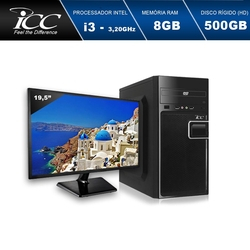 Computador ICC IV2381DM19 Intel Core I3 3.20 ghz 8GB HD 500GB DVDRW HDMI FULL HD Monitor LED 19,5" é boa?