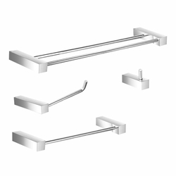 Kit de Acessórios Banheiro Toalheiro Duplo Prátika 824PK Menor preço em Kit de Acessórios Banheiro Toalheiro Duplo Prátika 824PK