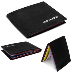 Carteira de Bolso Masculina Compacta Shutt Couro Legítimo Preto e Vermelho Abertura em U é boa?