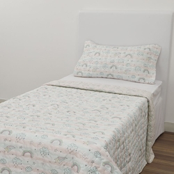 Colcha Infantil Boutis Arco-íris com 1 Porta Travesseiro - Casa e Conforto é boa?
