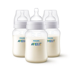 Menor preço em Kit 03 Mamadeiras Anticólica de 260 Ml SCF813/37- Philips Avent
