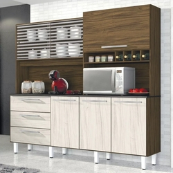Armário de Cozinha 6 Portas 3 Gavetas Mega Zanzini Nogal/Nevada é boa?