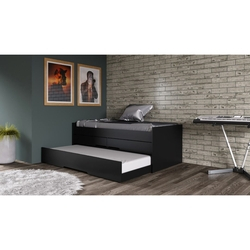 Cama Bibox Solteiro Juliette com Gavetas e Cama Auxiliar 100% MDF Preto Fosco - Robel Móveis é boa?