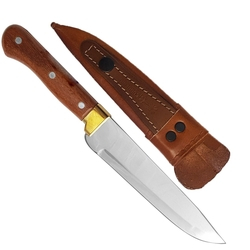 Faca Churrasco 7'' Aço Inox Artesanal Cabo Madeira E Bainha é boa?