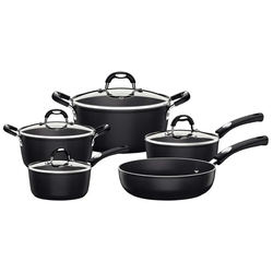 Jogo de Panelas Mônaco Induction Antiaderente Preto 5 Pçs Tramontina Menor preço em Jogo de Panelas Mônaco Induction Antiaderente Preto 5 Pçs Tramontina