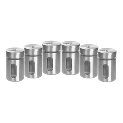 Kit Com 6 Porta Tempero Condimentos Potes De Vidro Inox é boa?