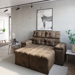 Sofá Compact Itália 165cm Retrátil Reclinável Suede Café WS é boa?