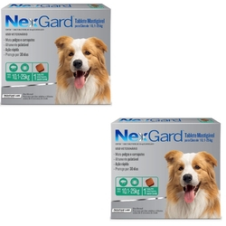 Antipulgas e Carrapatos Cães Nexgard G - 10 a 25Kg - 1 Tablete Mastigável - Combo com 02 unidades é boa?