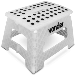 Banqueta Plástica Dobrável Vonder 150kg 220mm Multiuso Universal Branca com Alça em Plástico ABS é boa?
