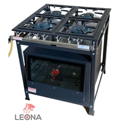 Fogão Industrial 4 Bocas 30x30 P5 Grelha Aço Forno T. Vidro Menor preço em Fogão Industrial 4 Bocas 30x30 P5 Grelha Aço Forno T. Vidro