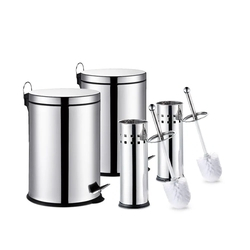 Kit lixeiras em inox - 2 de 3 litros + 2 escovas sanitária é boa?