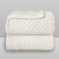 Cobertor Donna Laço Bebê Plush com Sherpa Dots Bolinhas Branco é boa?