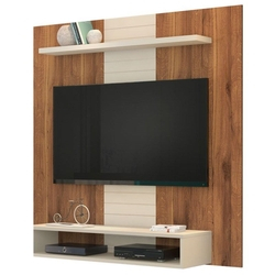 Painel Bancada Suspensa para TV até 47 Polegadas Smart Rústico Terrara/Off White - Dj Móveis é boa?