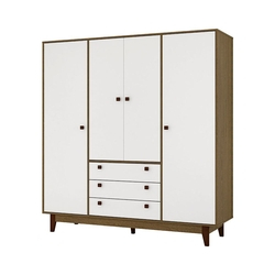Guarda Roupa Casal Vintage Rustik Carv Rlv/branco Ac Menor preço em Guarda Roupa Casal Vintage Rustik Carv Rlv/branco Ac