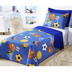 Cobre Leito Infantil Menino Solteiro Futebol Bolas Esporte com 2 peças é boa?