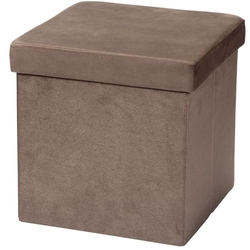 Puff Baú Desmontável Para Sala Quarto Suede Marrom 38x38 - Lyam Decor é boa?