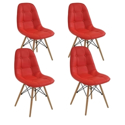 Kit 4 Cadeiras Eiffel S/ Braço Botone Vermelho é boa?