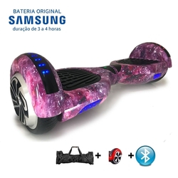 Hoverboard 6.5" Purple Space BR Boards Bluetooth Led Lateral E Frontal - Bateria Samsung é boa?