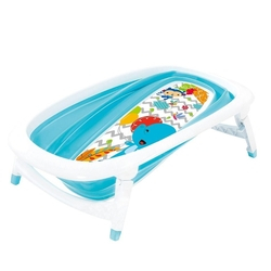 Banheira Para Bebê Portátil Dobrável Com Suporte Azul - Color Baby é boa?