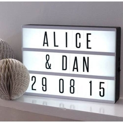 Led Lightbox Luminaria Cinema Iluminação Letras Decoração A4 Cabo USB Letras Light - 30 X 22 X 4 cm - Branco com Preto é boa?
