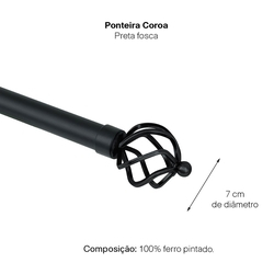 Kit Varão Para Cortina Extensivo - 1,20 a 2,10M - Ponteira Coroa Preto é boa?