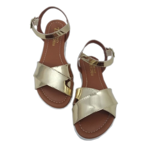 sandalia gladiadora rasteira dourada