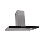 Coifa De Parede Retangular 75cm Slim Terim Preto Com Inox Coifa De Parede Retangular 75cm Slim Terim Preto Com Inox