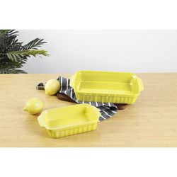 Jogo de Assadeiras de Cerâmica 22 x 13,5 cm e 30 x 18 cm 2 peças Amarelo - Classic Home é boa?