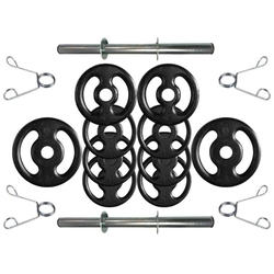 Kit com Barras de Halteres e Anilhas de Ferro Fundido - 16 Kg é boa?