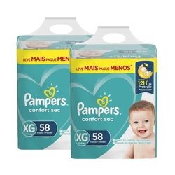 Kit Fralda Pampers Confort Sec Nova Super Tamanho XG 116 Unidades é boa?