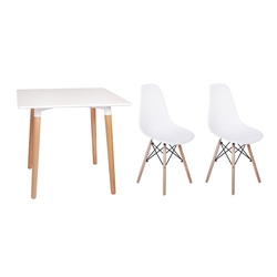 Kit Mesa Jantar Eiffel 80x80 Branca + 02 Cadeiras Charles Eames - Branca é boa?