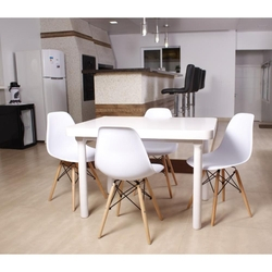 Kit Mesa De Jantar França 110x80 Branca + 04 Cadeiras Charles Eames - Branca é boa?