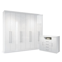 Guarda Roupa Havana Master 8 Portas 4 Gavetas + Comoda Master 2 Portas 4 Gavetas Branco é boa?