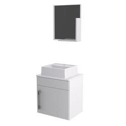 Kit Gabinete Compace Liz 450 Cuba E Espelheira Branco E Branco Chess é boa?