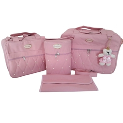 Bolsa Maternidade Rosa Bebe Mala Luxo Ello Baby Menor preço em Bolsa Maternidade Rosa Bebe Mala Luxo Ello Baby