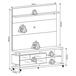 Rack C/ Painel Reflecta Para TV de até 55" – DJ MOVEIS - Branco é ruim? Rack C/ Painel Reflecta Para TV de até 55" – DJ MOVEIS - Branco é boa?