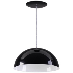 Pendente Meia Lua 34cm Luminária Alumínio Preto Textura - Rei da Iluminação é boa?
