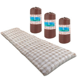 Kit 3 Colchonetes Solteiro 190x60 C/ Bolsa Xadrez Marrom é boa?