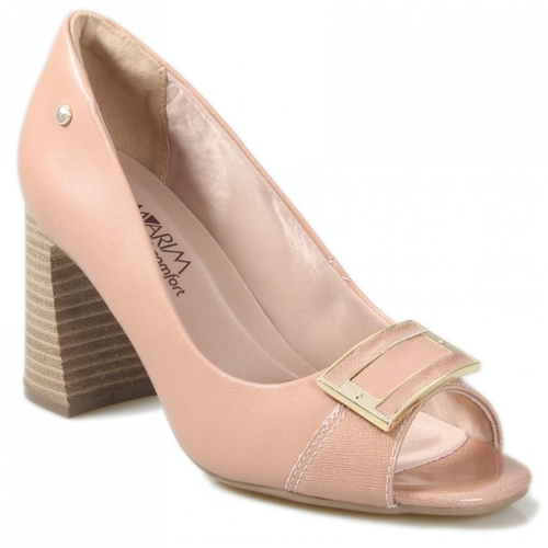 peep toe ramarim meia pata total comfort