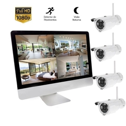 Dvr Câmera Com Monitor Sem Fio HD Wireless Kit 4 Câmeras Visao Noturna Menor preço em Dvr Câmera Com Monitor Sem Fio HD Wireless Kit 4 Câmeras Visao Noturna