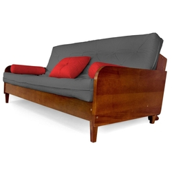 Sofá Cama Paris Sarja Cinza Madeira Nobre Cor Imbuia é boa?