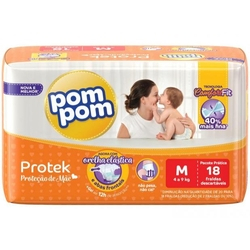 Fralda Protek Prot. De Mãe Pratica Pacote Com 18 Unidades - Tam M - Pom Pom é ruim? Fralda Protek Prot. De Mãe Pratica Pacote Com 18 Unidades - Tam M - Pom Pom é boa?