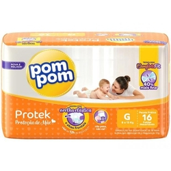 Fralda Protek Prot. De Mãe Pratica - Pacote Com 16 Unidades - Tam G - Pom Pom é boa?