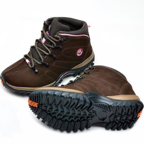 coturno adventure feminino em couro nobuck
