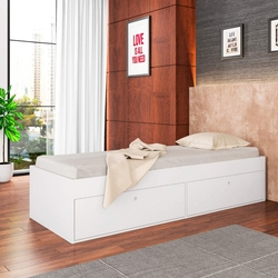 Cama de Solteiro com 4 Portas Tókio Quarto Art in Móveis Branco é boa?