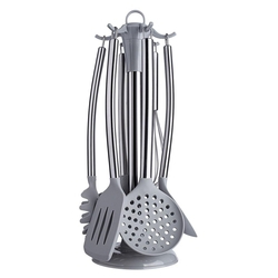 Kit Utensílios Euro Home 7 Peças Silicone Com Cabo Inox Cinza é boa?