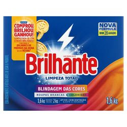 Lava-Roupas em Pó Brilhante Limpeza Total Brancas Coloridas Ativo Concentrado 1,6kg é boa?